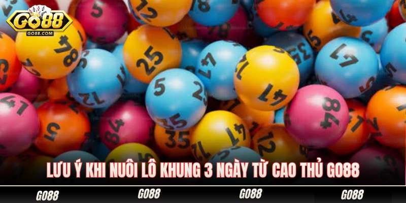 Nuôi Lô Khung 3 Ngày - Bí Quyết Bắt Số Chuẩn Từ Cao Thủ Go88 3 Kinh nghiệm giữ vốn và lưu ý khi nuôi lô 3 ngày tại Go 88